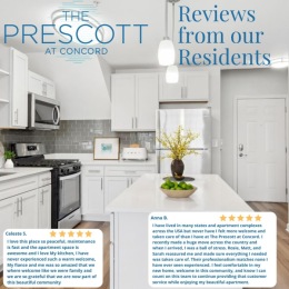✨ We are thrilled to share some of the wonderful reviews from our amazing residents at The Prescott! Your feedback helps us continually provide the best customer service and create a community you’ll love. Thank you for choosing to call The Prescott at Concord your home. Whether you’re already a resident or considering becoming one, we appreciate you! 🌟🤗
Apply today and join our fantastic community. Let’s make The Prescott at Concord your new home! 🏡 Click link in bio for more details ... Instagram post from @theprescottconcord on June 27, 2024 11:12:58am