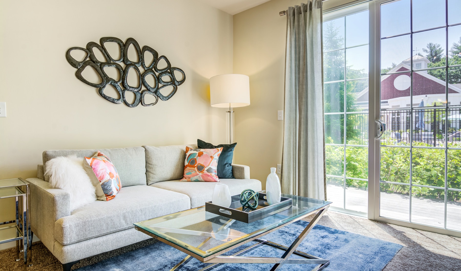 Living Room Well lit cozy living room